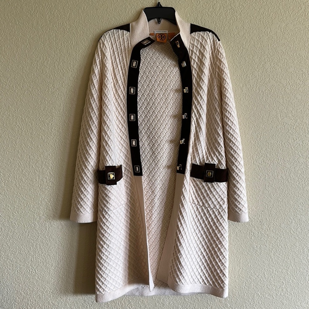 Bergdorf Goodman Tory Burch Beautiful Long Cardigan Size Small
